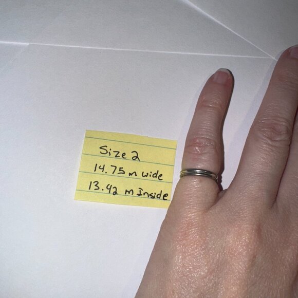 Sterling Silver Thin Double Band Ring, Size 2 - Picture 1 of 15